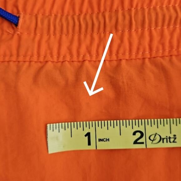 Polo Ralph Lauren Vintage 5" Swim Trunk in Orange and Blue FLAWS | Men's XL - Picture 10 of 15